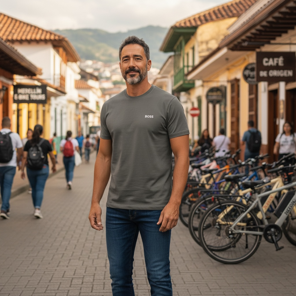 Camiseta Boss Gris Oscuro
