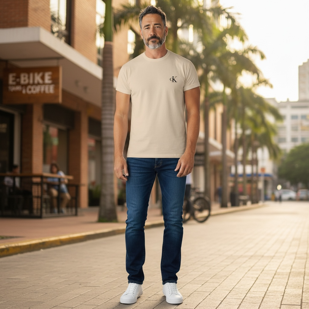 Camiseta Calvin Klein Beige