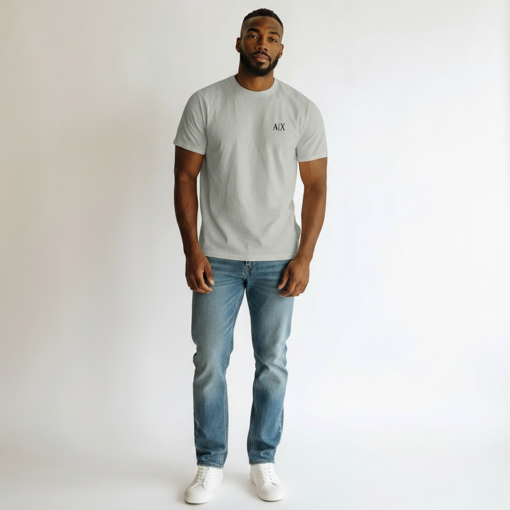 Camiseta Armani Gris Claro